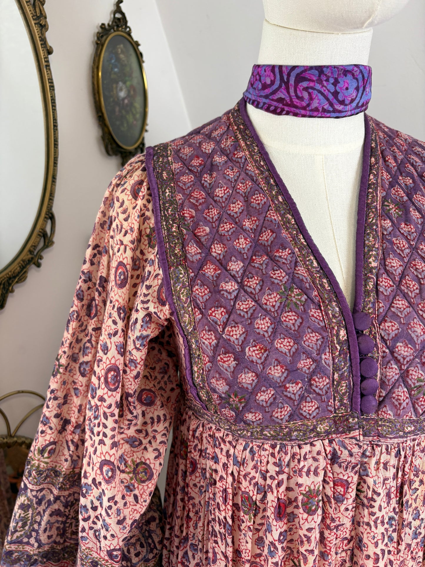 1970s ‘Kay London’ Indian Blockprint Dress