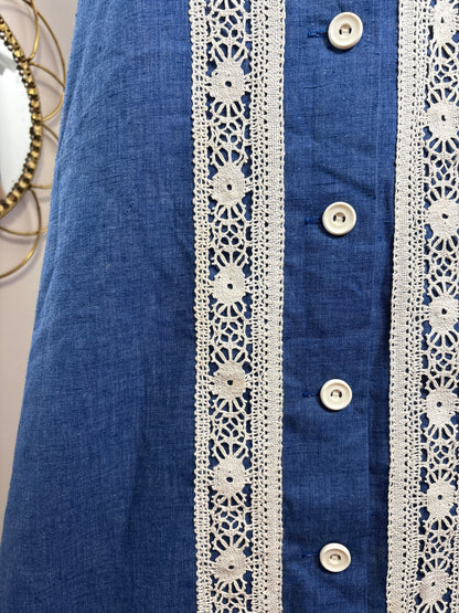 1970s Cotton Lace Skirt