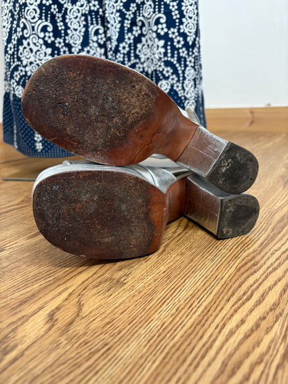 1960s Silver Platform Shoes