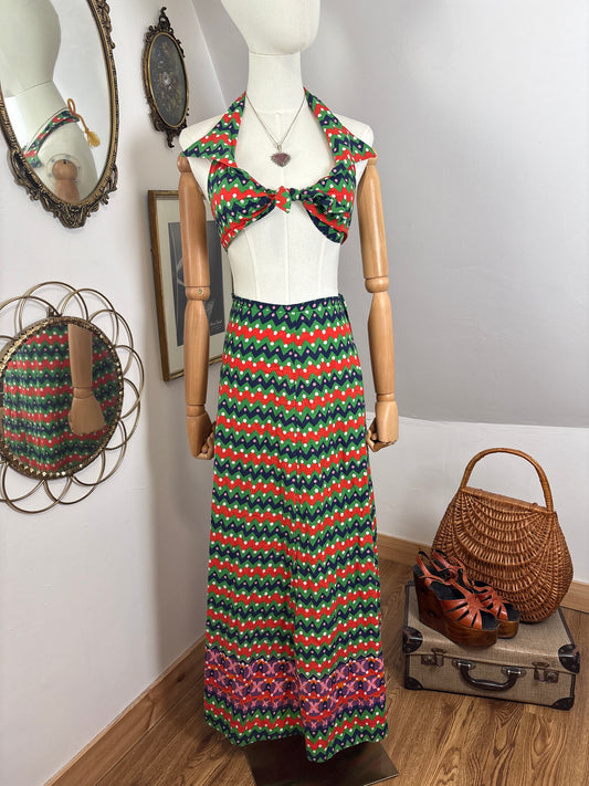 1960s Polka Halter & Skirt Set