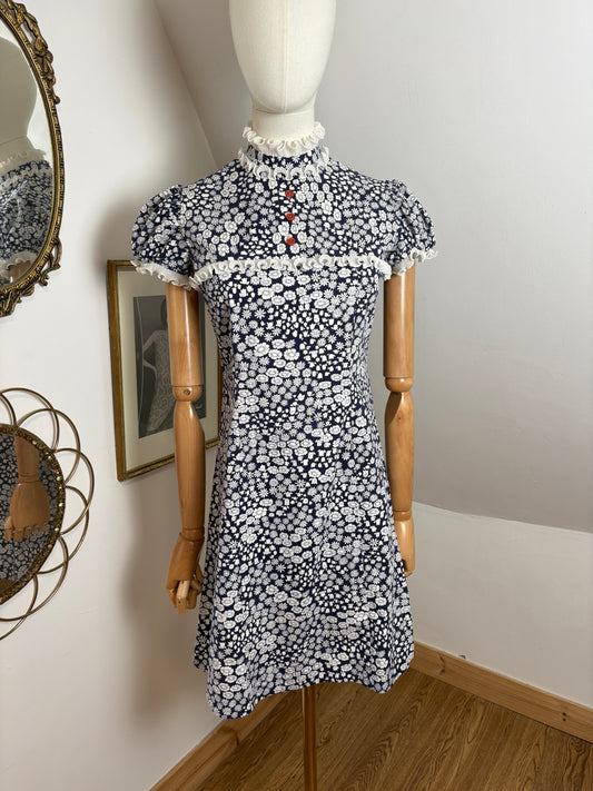 1960s Floral Mini Dress