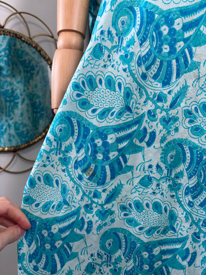 1970s Silk Indian Caftan & Vest