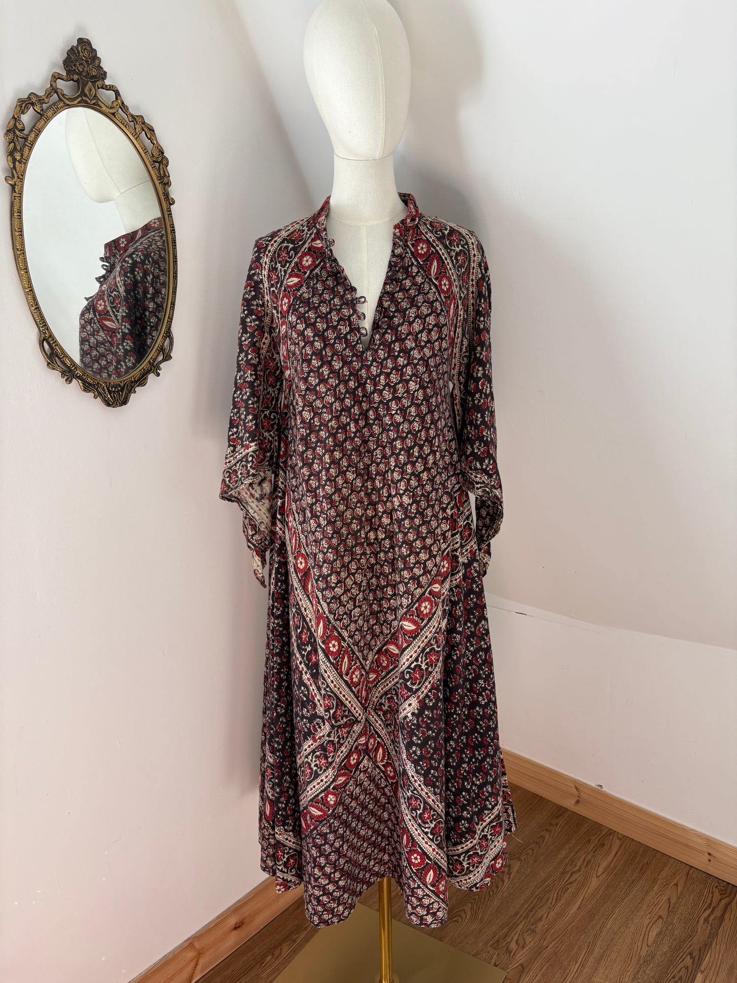 1970s ‘Interlinks’ Indian Blockprint Dress