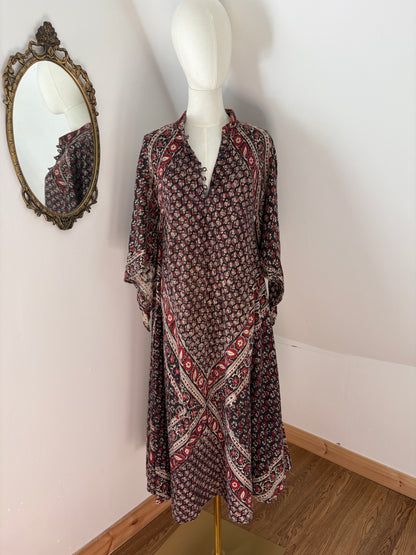 1970s ‘Interlinks’ Indian Blockprint Dress