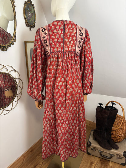 1970s ‘Phool’ Indian Cotton Dress