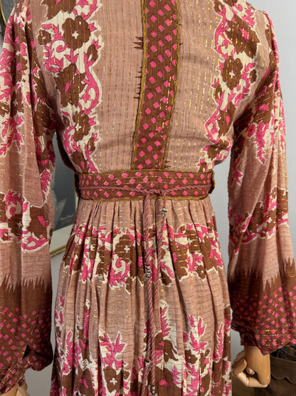 1970s ‘Interlinks’ Brown Lurex Dress
