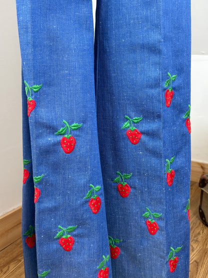 1970s Denim Strawberry Suit