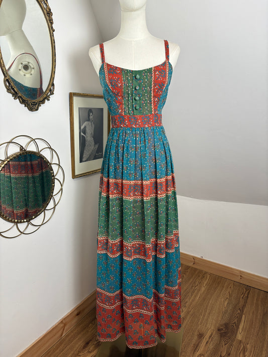 1970s ‘Samuel Sherman’ Blockprint Dress