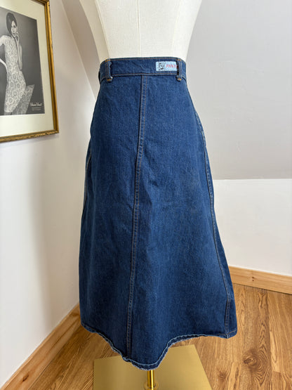 1970s Denim Midi Skirt