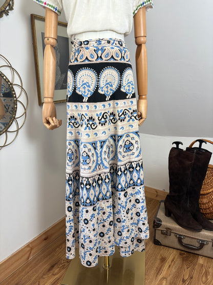 1970s Indian Cotton Wrap Skirt