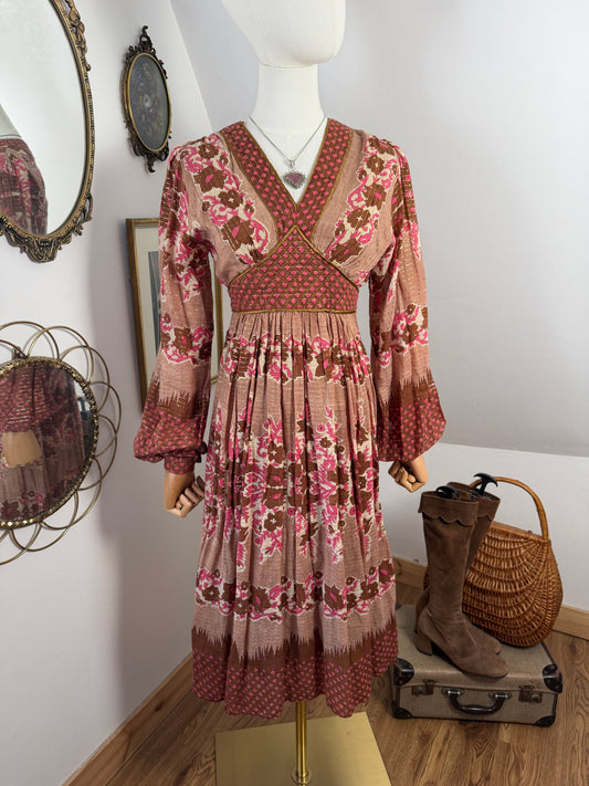1970s ‘Interlinks’ Brown Lurex Dress