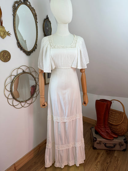 1970s Cotton Maxi Dress
