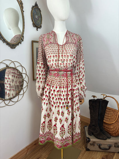 1970s ‘Oasis Trading’ Indian Blockprint Shirt & Wrap Skirt