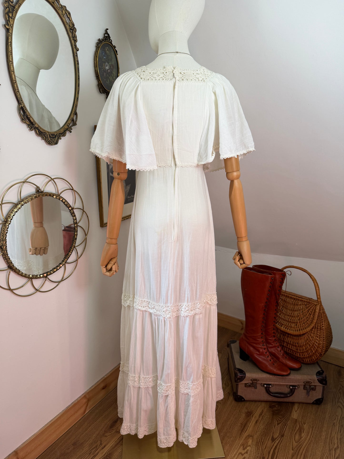 1970s Cotton Maxi Dress