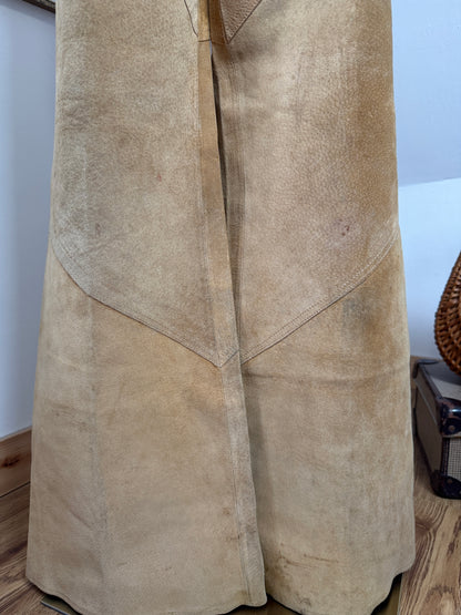 1970s Tan Suede Bellbottoms