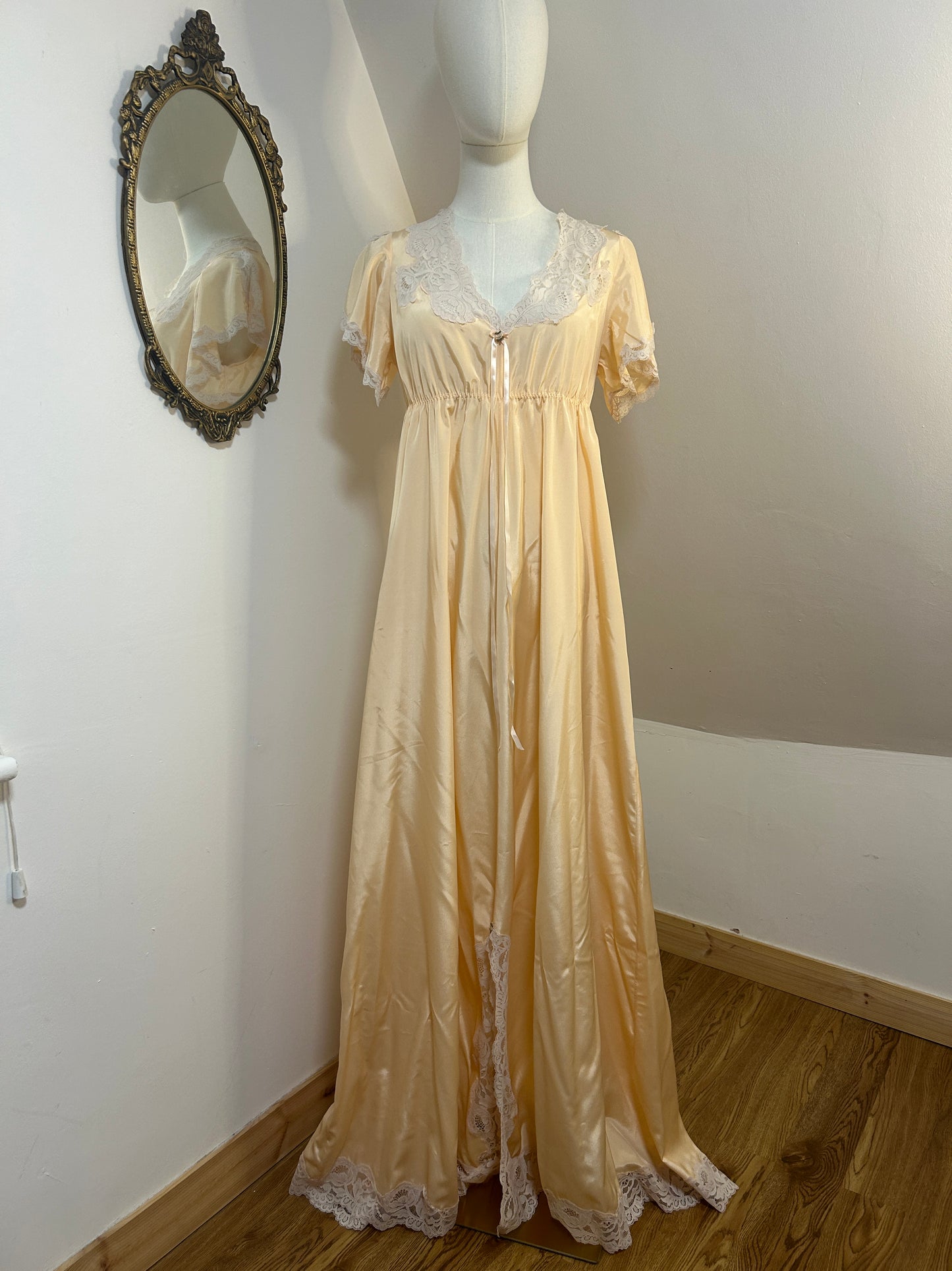 1960s Peach Gown & Slip Set