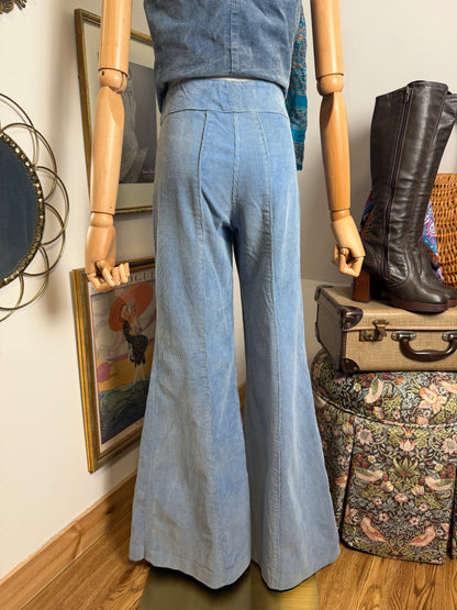 1970s Double Zip Corduroy Bellbottoms