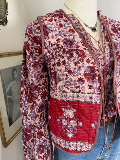 1970s Lurex Blockprint Vest