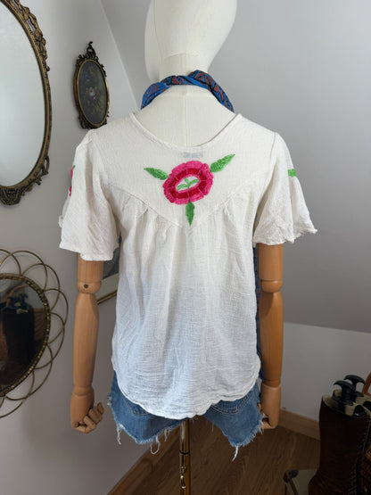 1970s Mexican Floral Shirt
