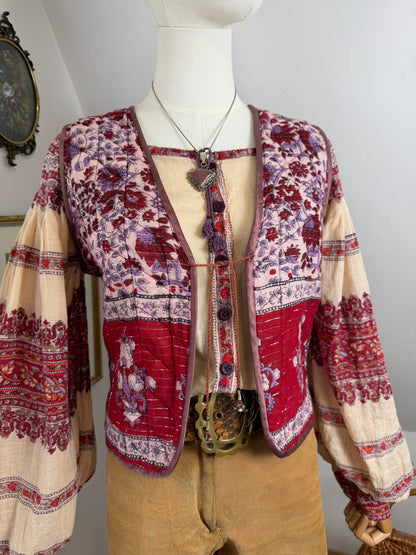 1970s Lurex Blockprint Vest