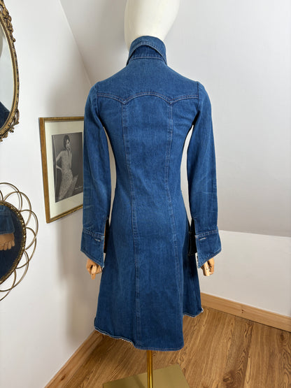 1970s Denim Shirt Dress