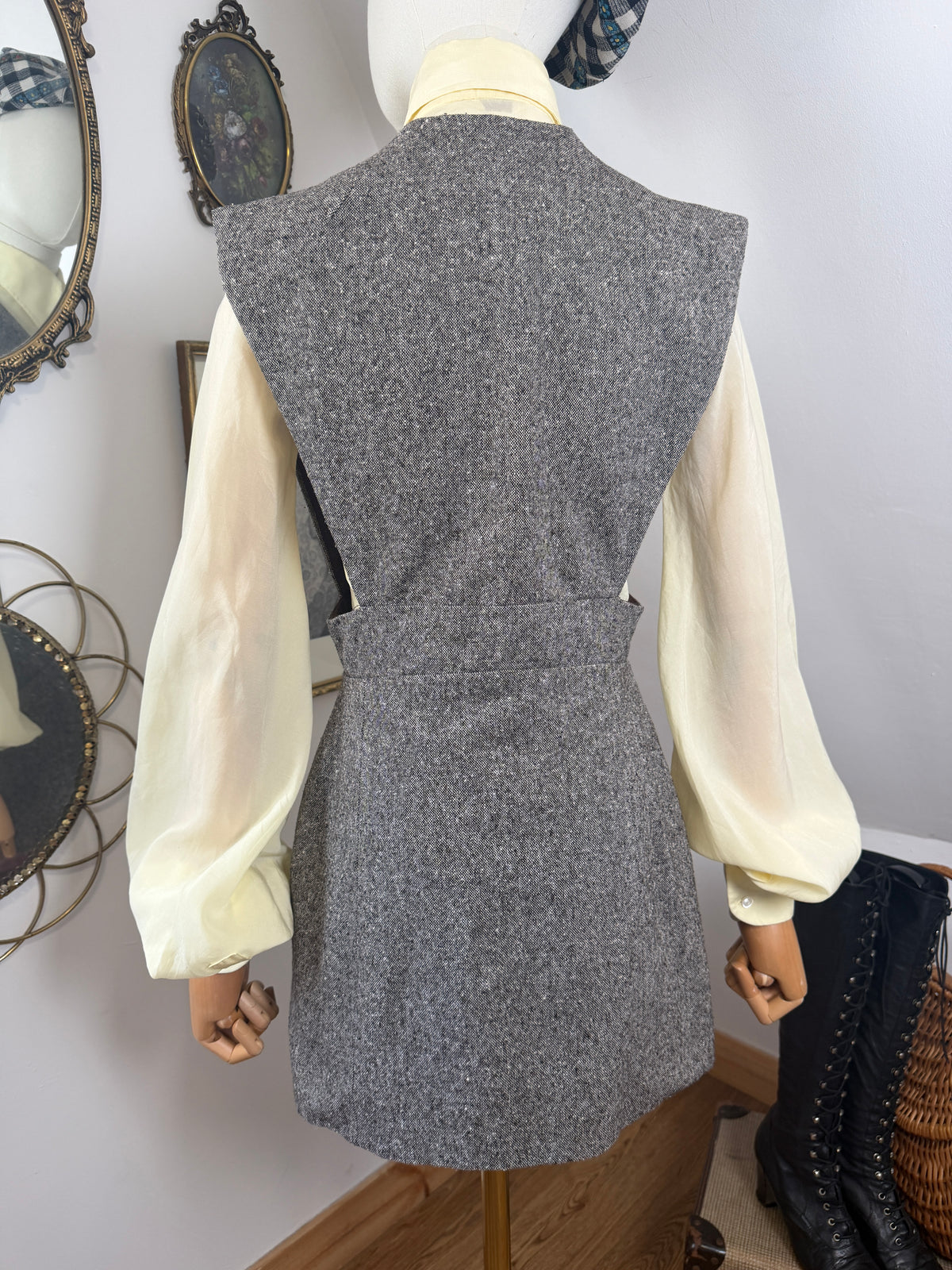 1960s ‘Emcar’ Wool Pinafore Mini