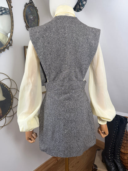 1960s ‘Emcar’ Wool Pinafore Mini