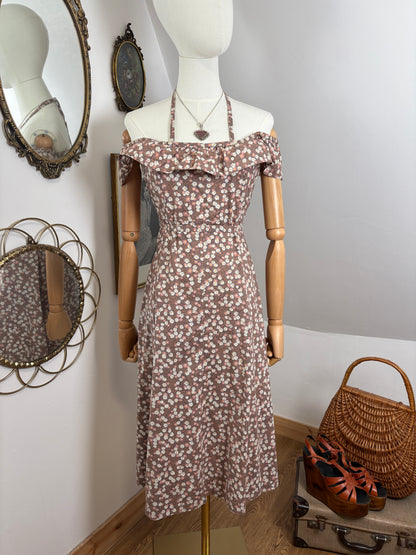 1970s Cotton Floral Sundress