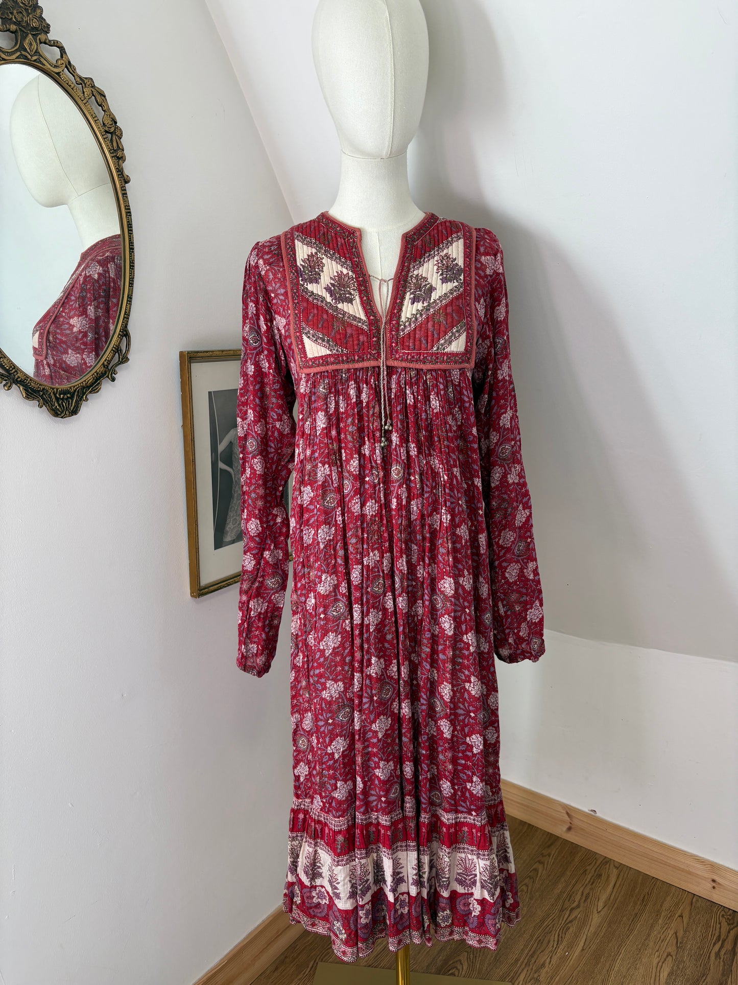 1970’s Indian Blockprint Midi Dress