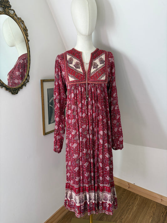 1970’s Indian Blockprint Midi Dress