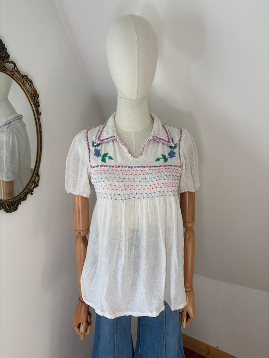 1970’s Embroidered Cheesecloth Shirt