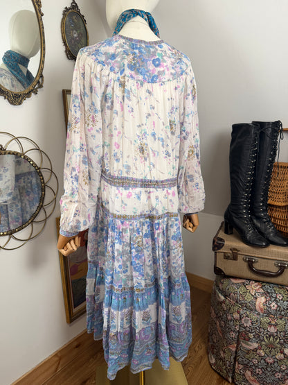 1970s Indian Gauze Dress By ‘Peacock’