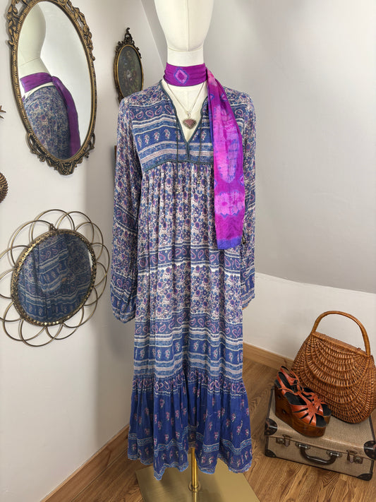 1970s Indian Block-print Dress