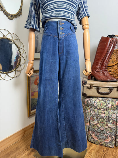 1970s Indigo Bellbottoms