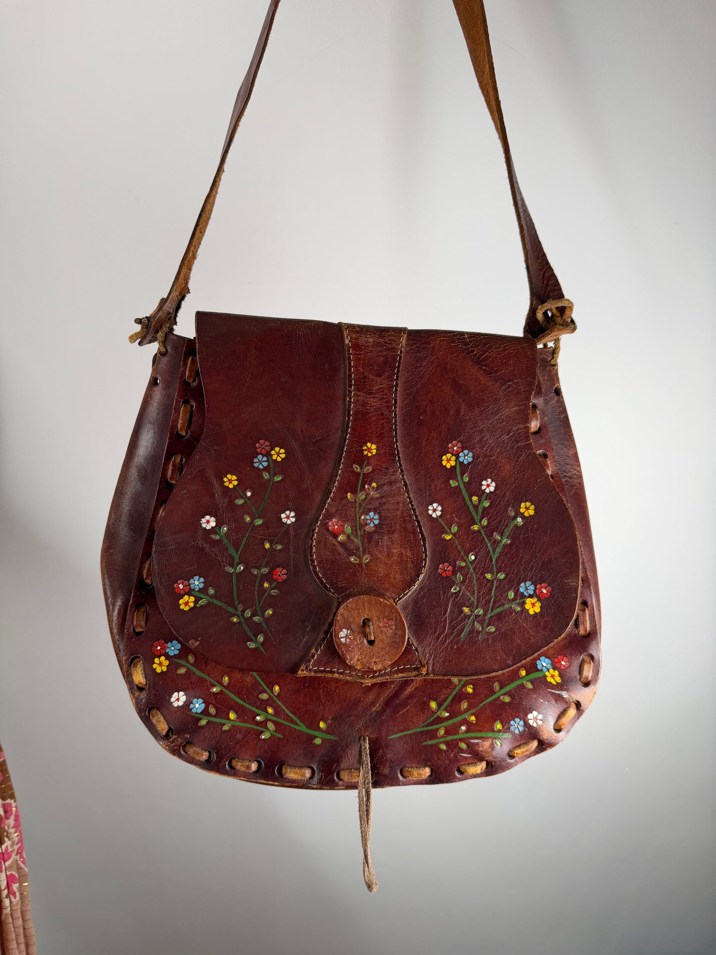 1970s Tooled Floral Bag