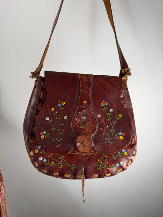 1970s Tooled Floral Bag