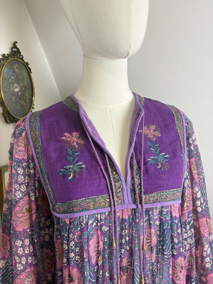1970s ‘Adini’ Indian Blockprint Dress