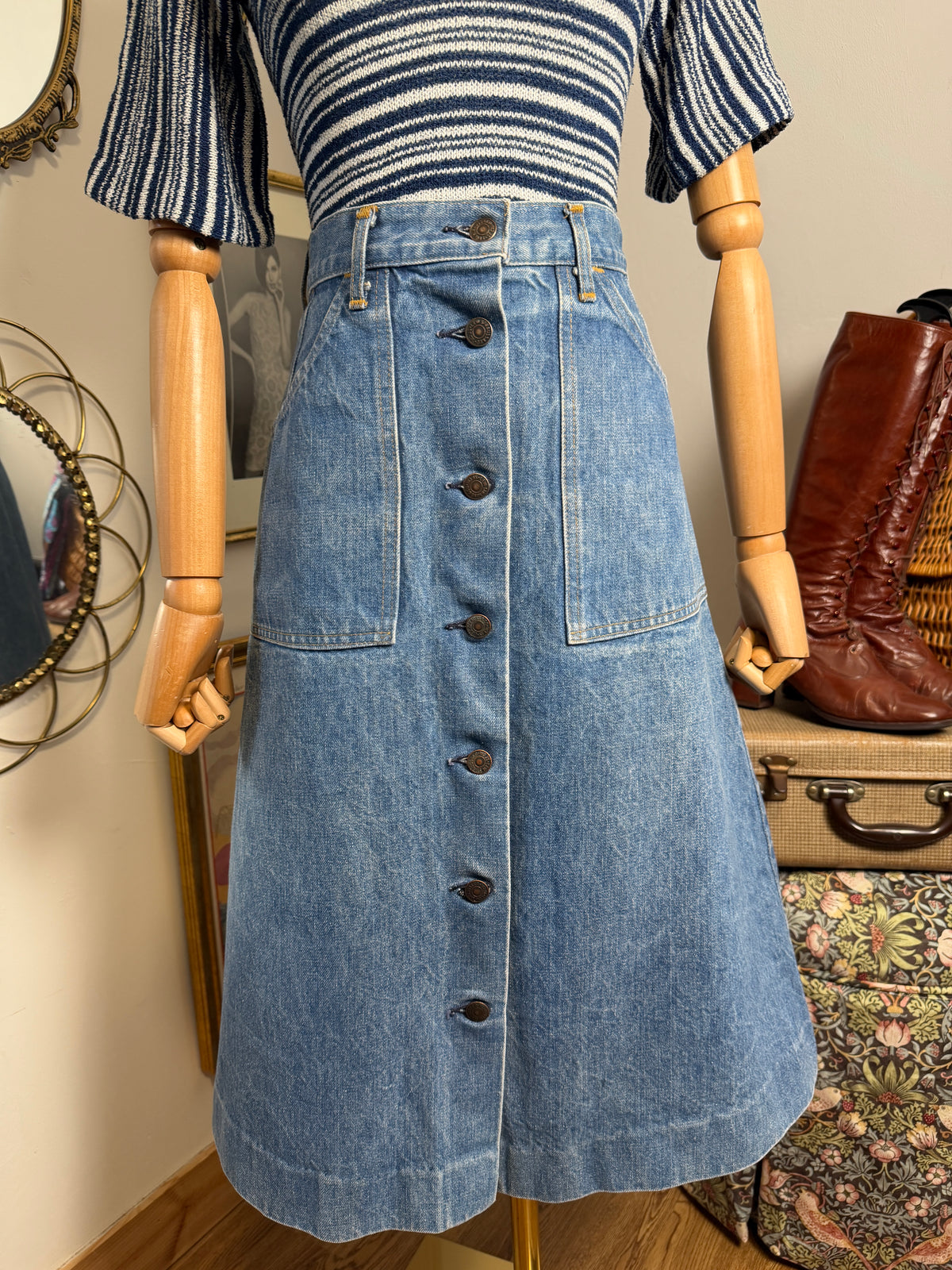 1970s Orange Tab Levi’s Skirt