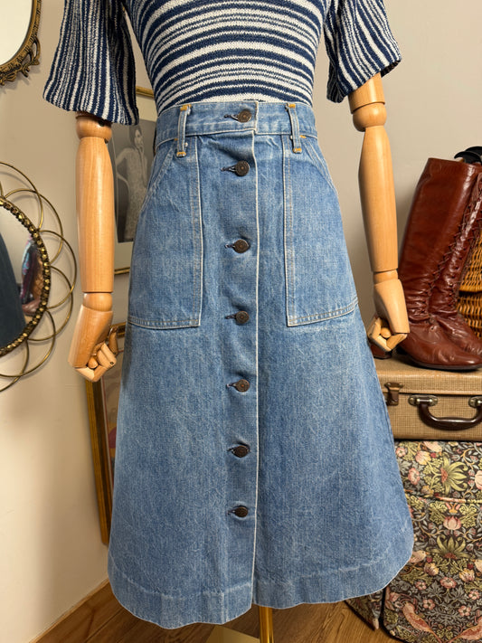 1970s Orange Tab Levi’s Skirt