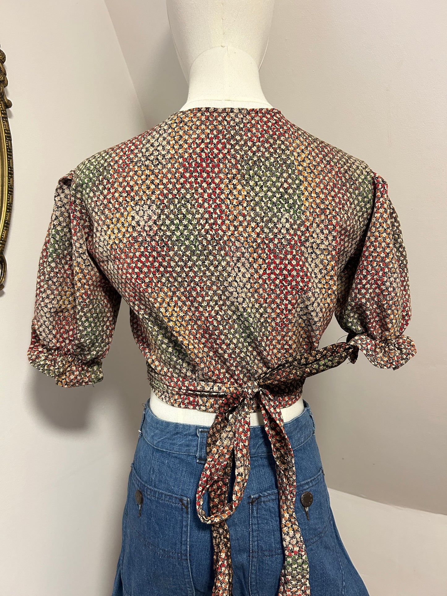 1970s Silk Wrap Top