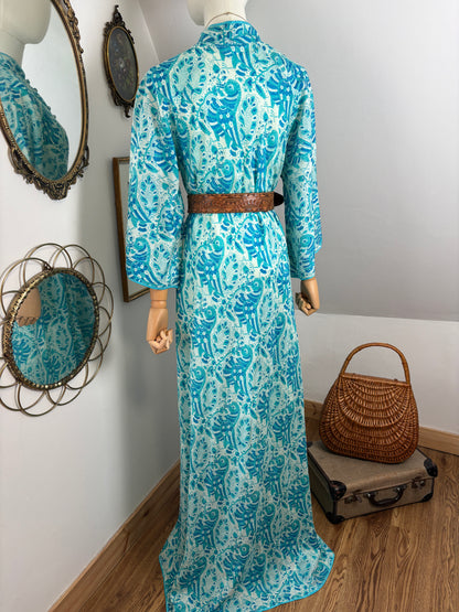 1970s Silk Indian Caftan & Vest