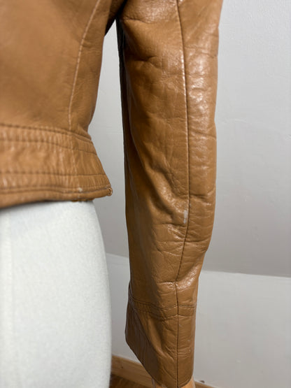 1970s Crop Leather Jacket