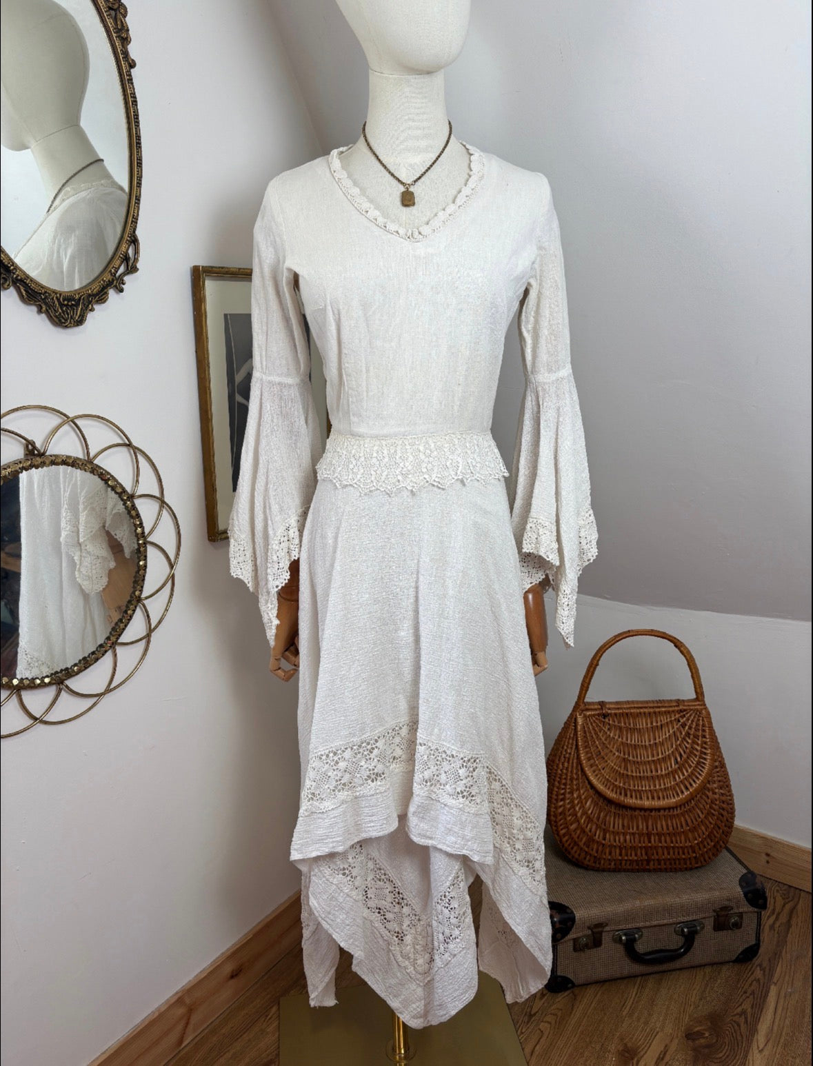 Late 60s Handkerchief Cotton Dress