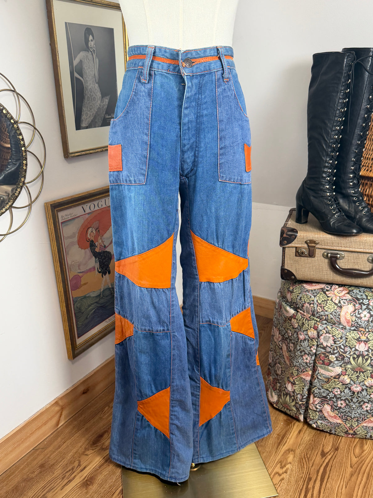 1970s ‘Faded Glory’ Patchwork Flares