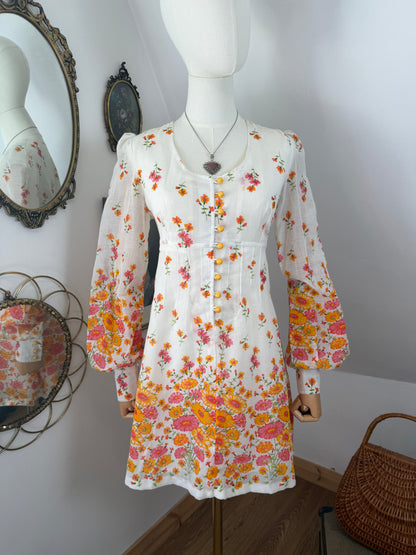 1960s Floral Mini Dress