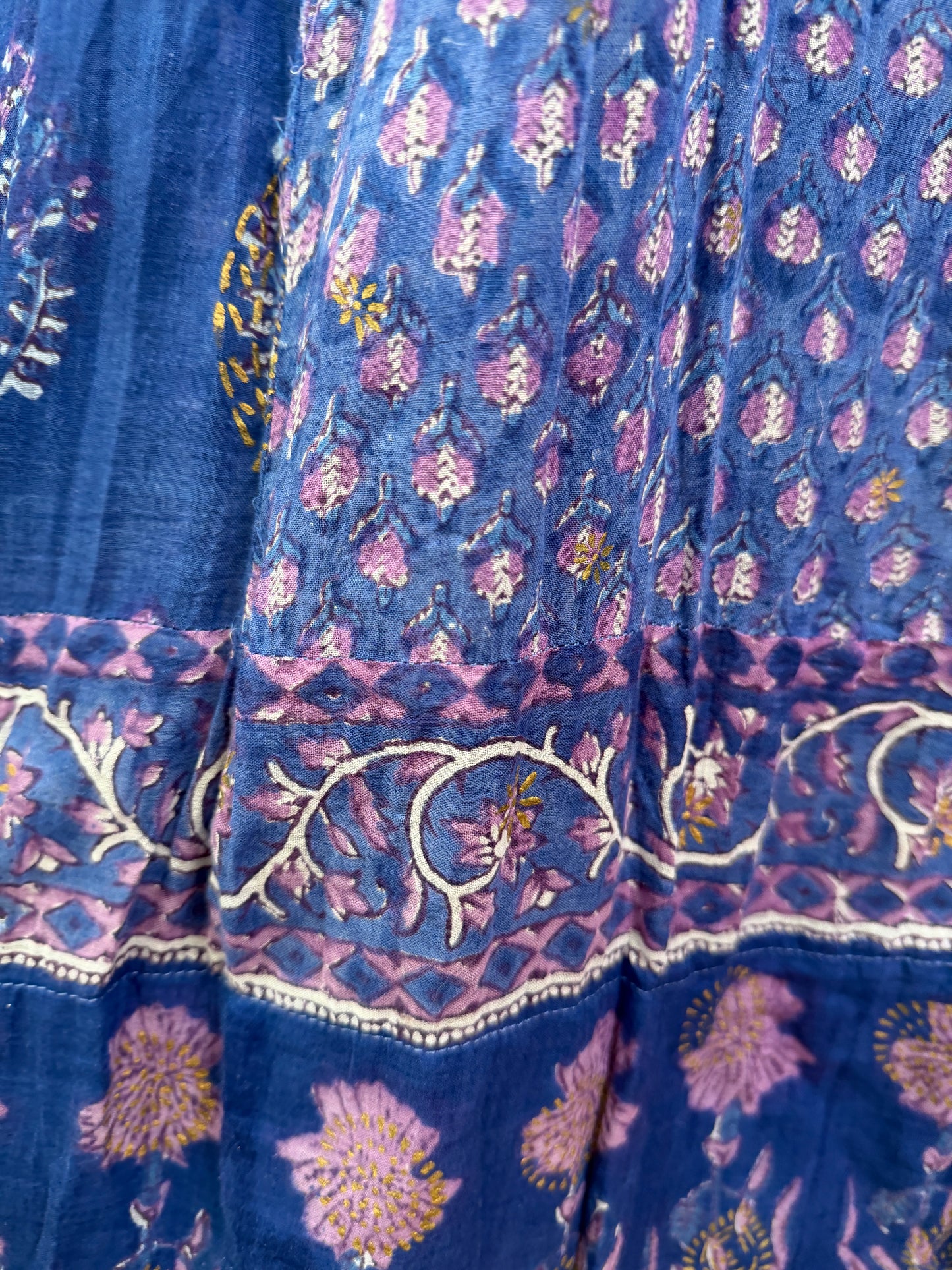 1970s ‘Phool’ Blockprint Skirt