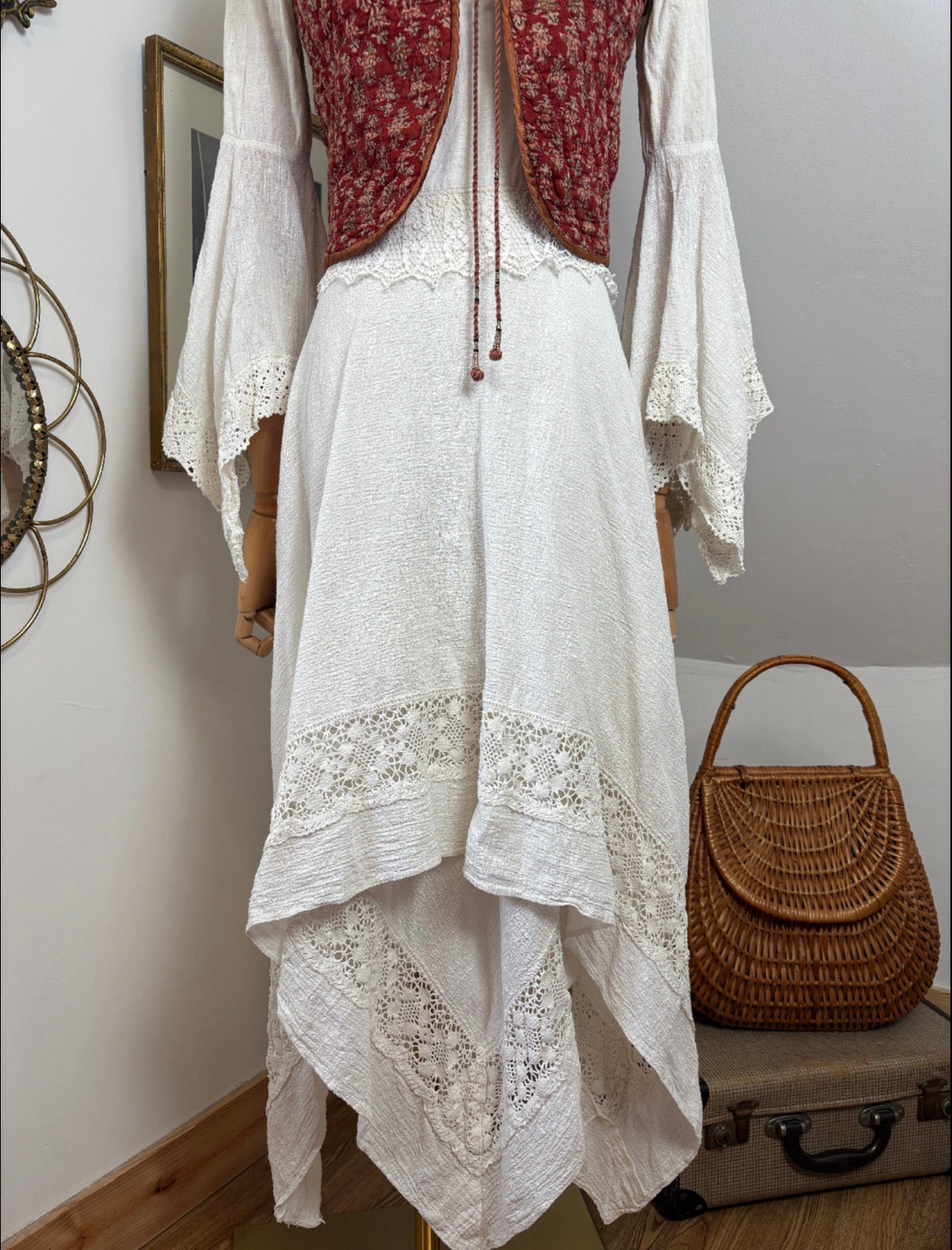 Late 60s Handkerchief Cotton Dress