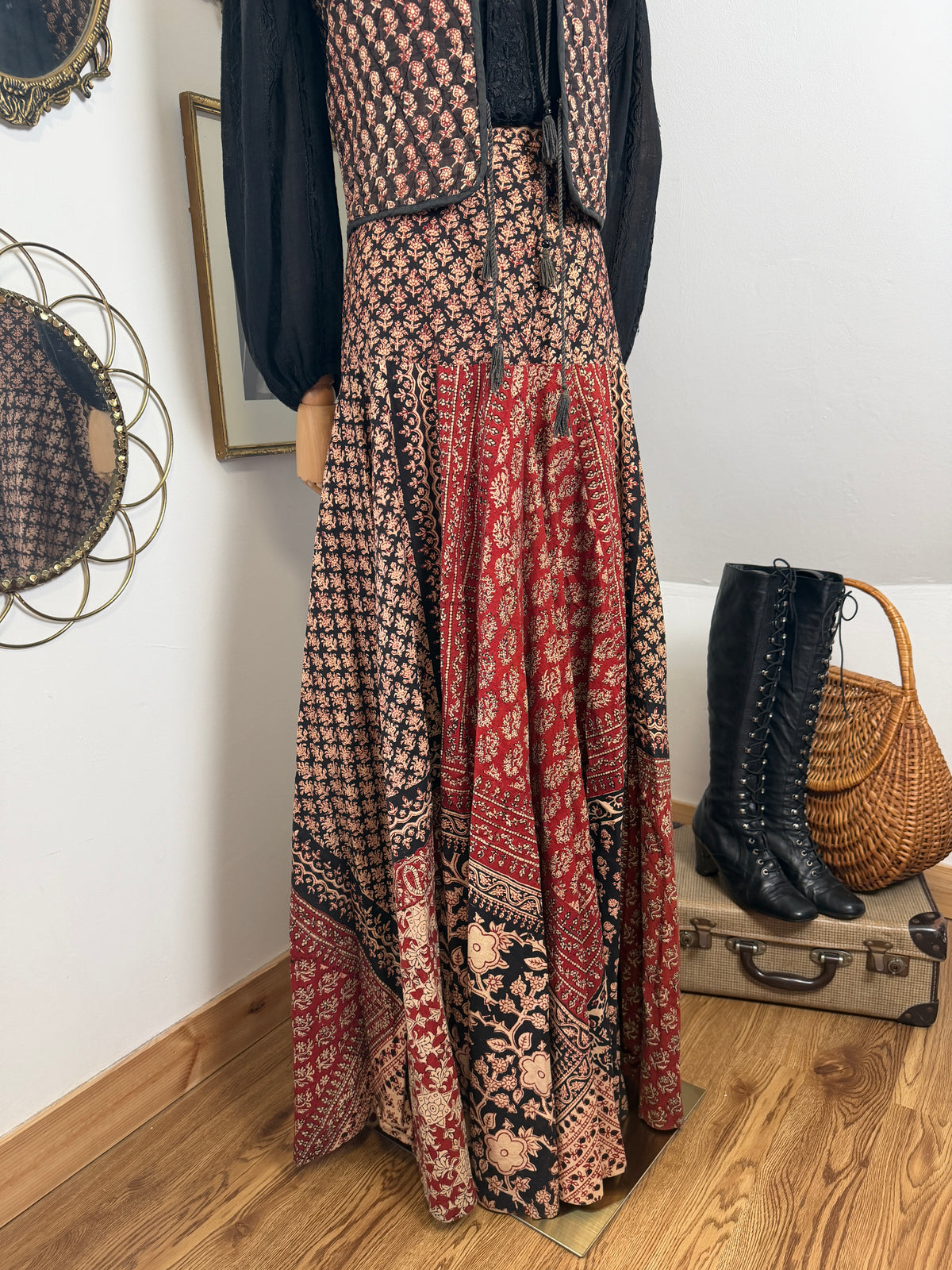 1970s ‘Anokhi’ Blockprint Skirt