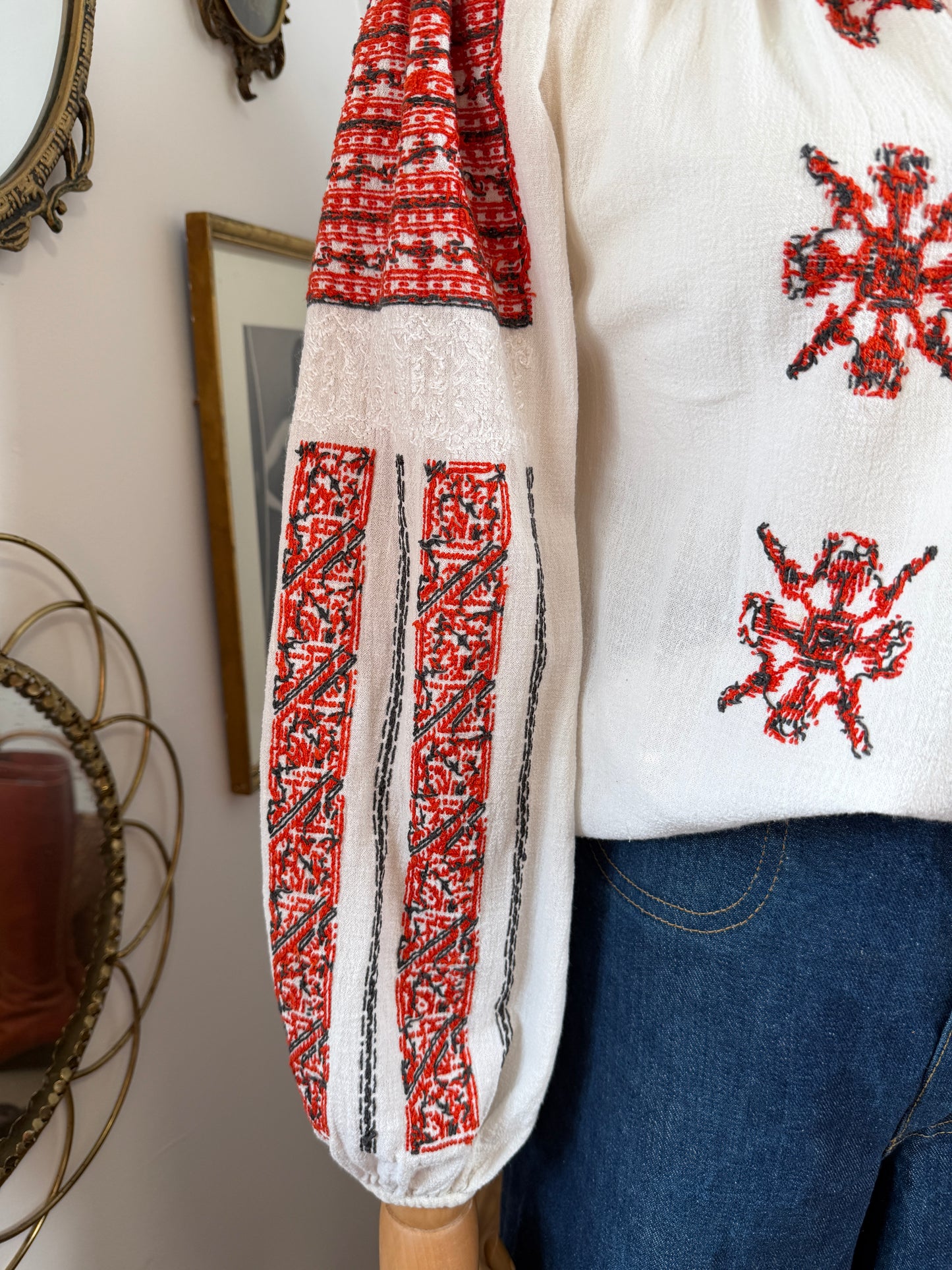 1970s Hungarian Folk Blouse