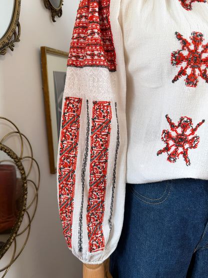 1970s Hungarian Folk Blouse